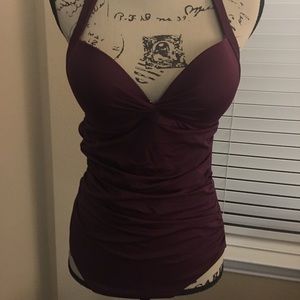 NWOT Victoria’s Secret Maroon 1-Piece Bathing Suit